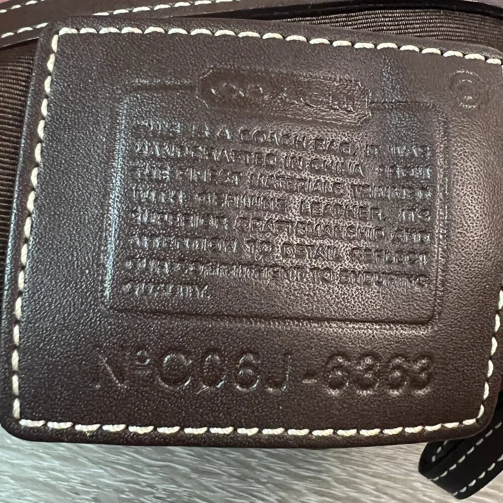 Coach 6363 Soho Hampton Signature Buckle Flap Baguette Shoulder Bag Brown - Picture 2 of 7